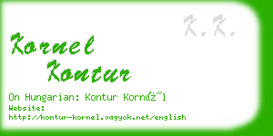 kornel kontur business card